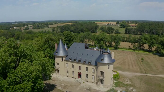 Chateau Planckaert van uit de lucht