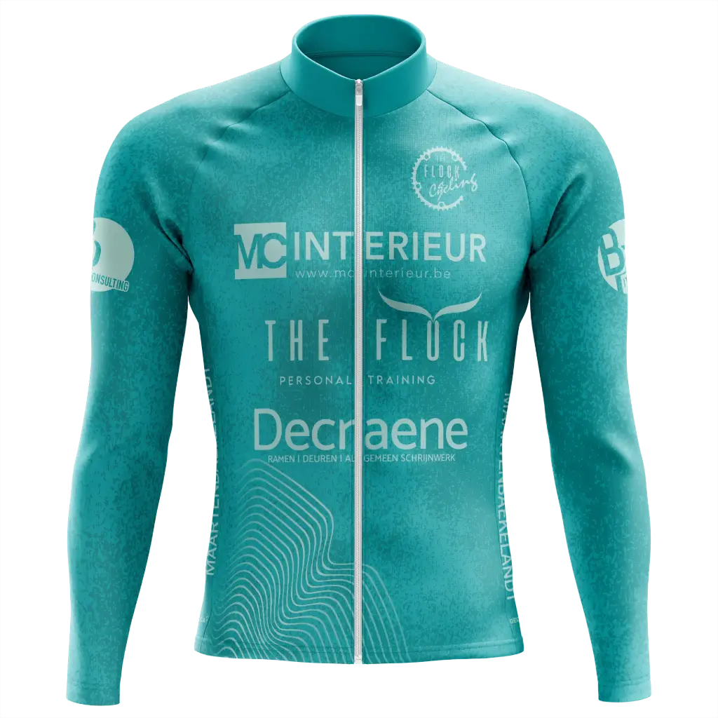 THE FLOCK 2025 cycling jersey long sleeves front.webp