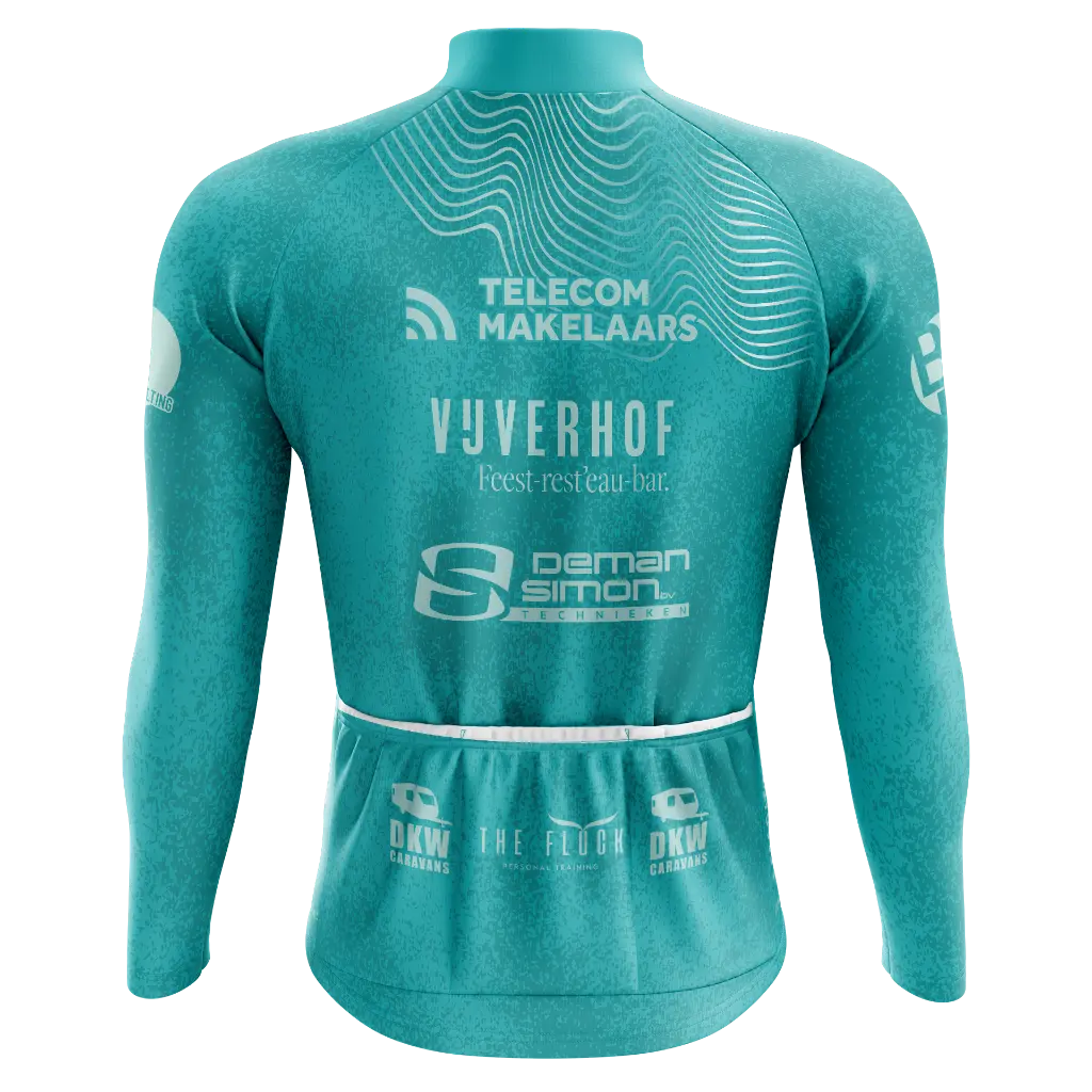 THE FLOCK 2025 cycling jersey long sleeves back.webp